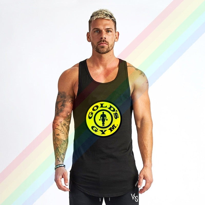 Gouden sportschool tanktop