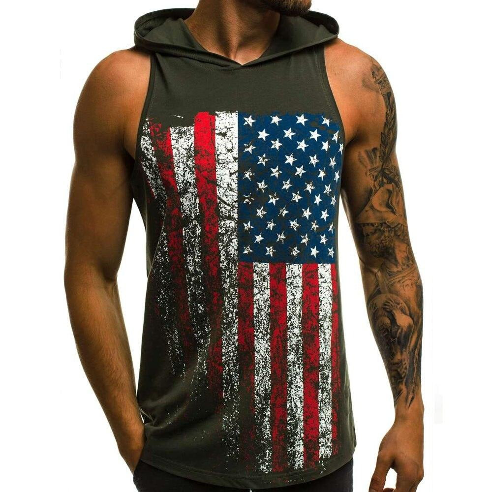 Tanktop met Amerikaanse vlag voor heren