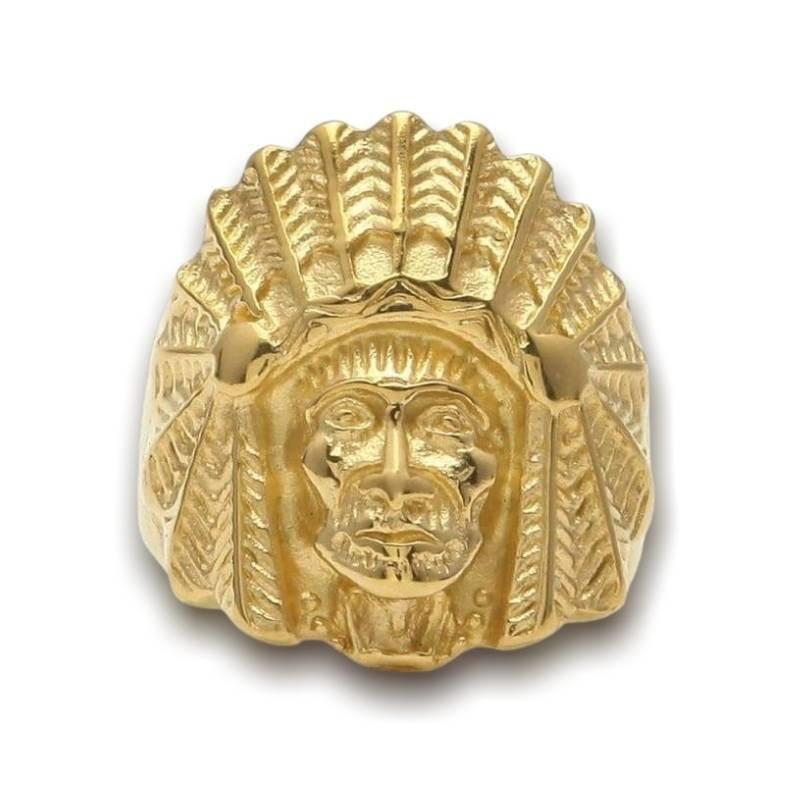 Vintage Indian Head Gold Ring