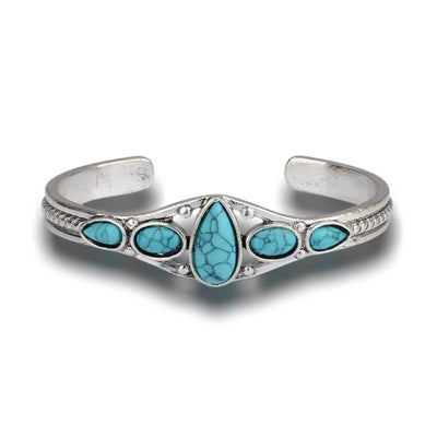 Bracelet Vintage  Argent Turquoise Indien