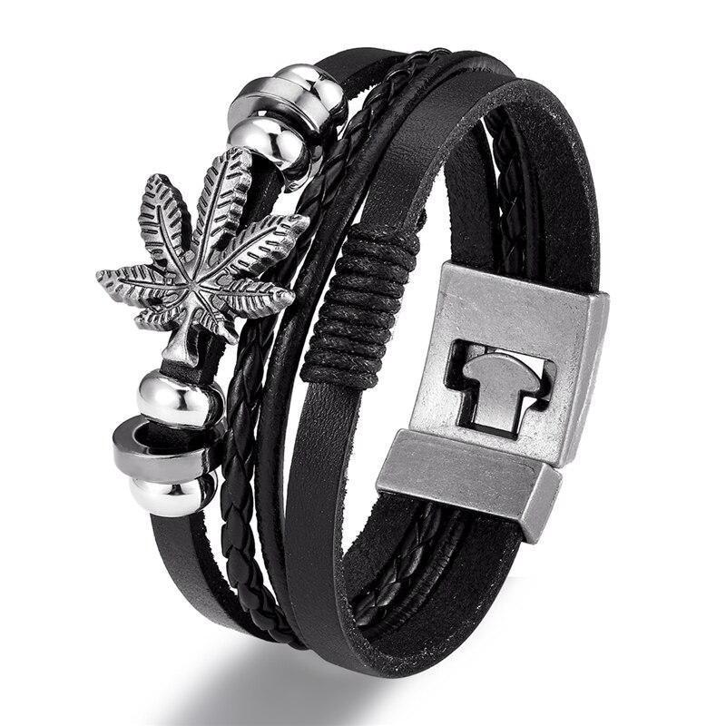 Pulsera de cuero india vintage