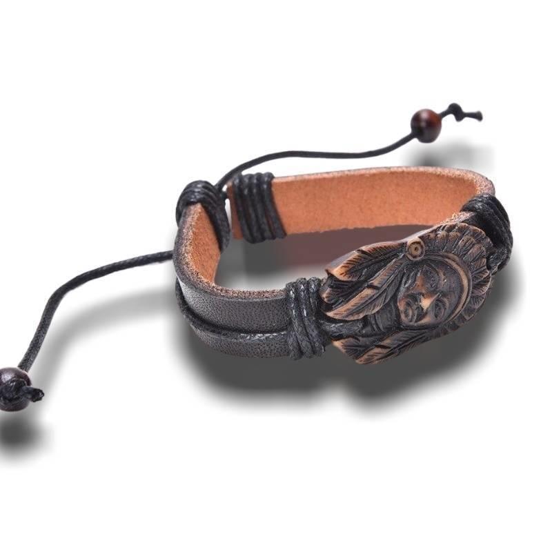Pulsera india americana vintage para hombre