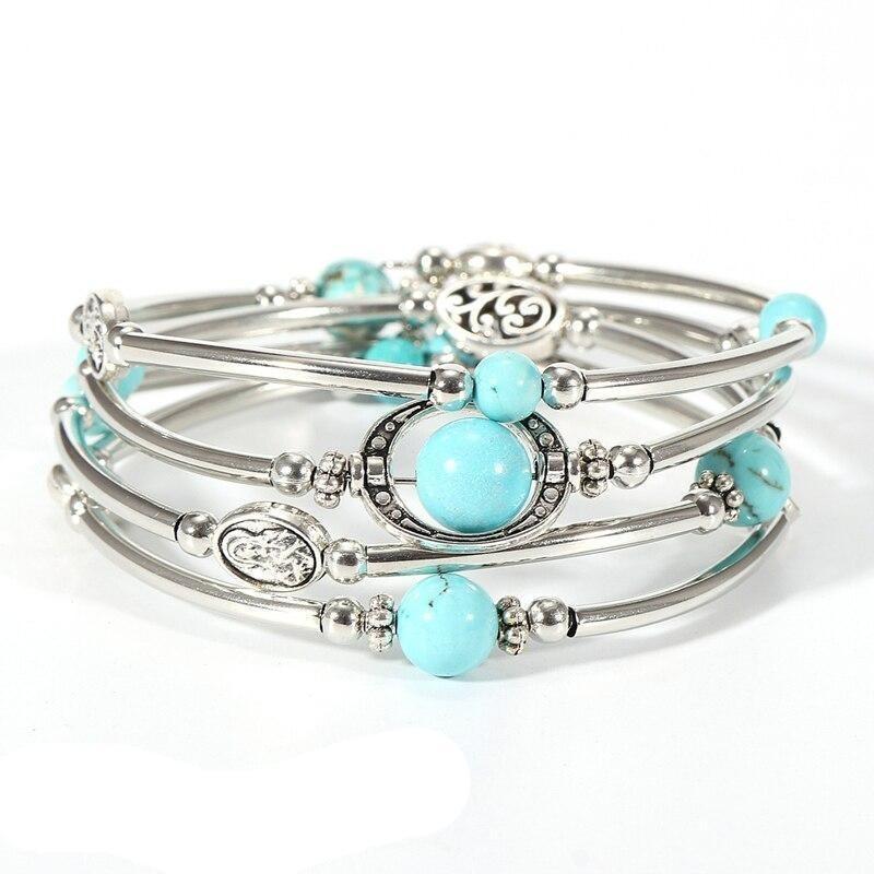 Pulsera de cuentas de semillas india vintage