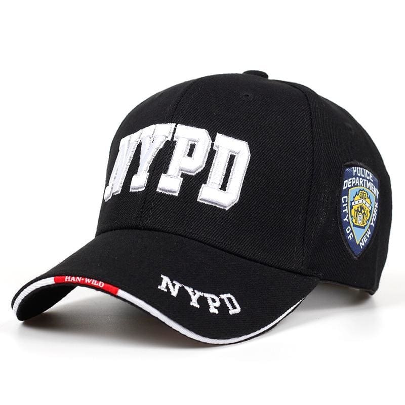 Casquette NYPD Police New York City - Noire, 100% Coton, Taille Réglable, Neuve