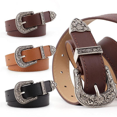 Ceinture Vintage Cowboy Femme Cuir