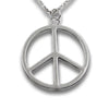 Collier Vintage  Peace And Love Argent