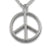 Collier Vintage  Peace And Love Argent