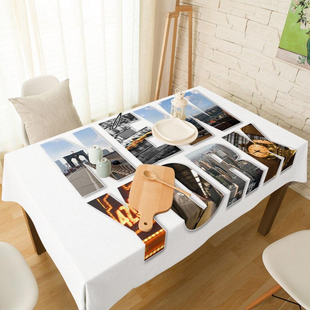 Față de masă vintage cu model New York