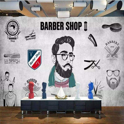 Papier Peint Vintage  Barber Shop