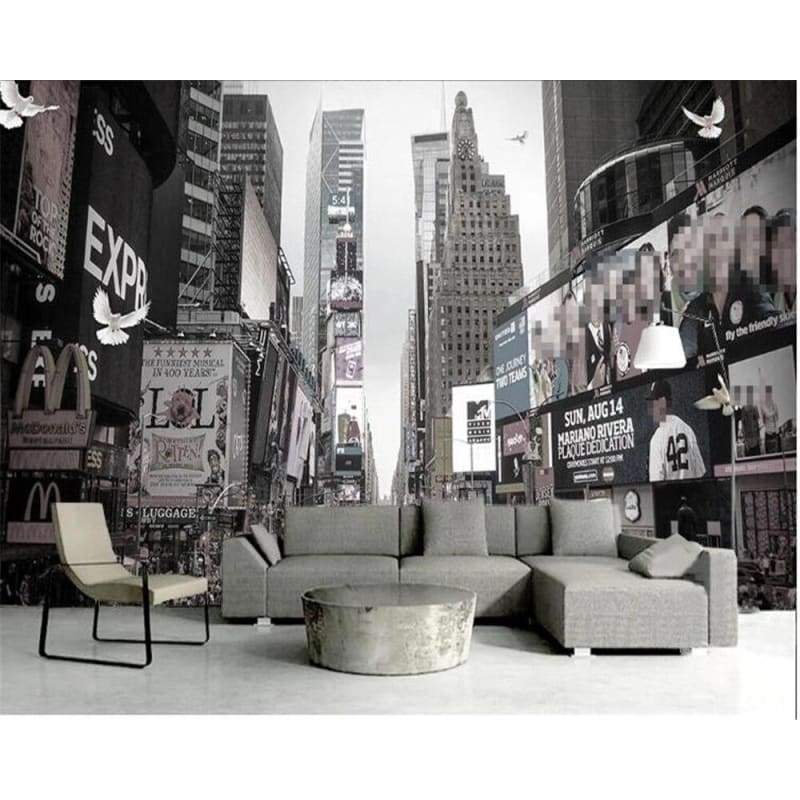 Vintage Storformat New York Tapet