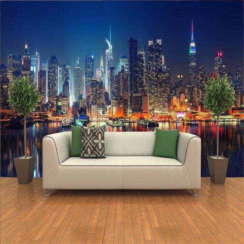 Vintage Panorama New York Tapet