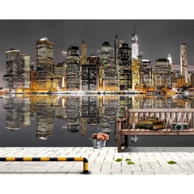 Vintage New York Landskab Baggrund