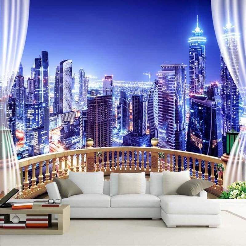 Vintage Trompe L Oeil New York Tapet
