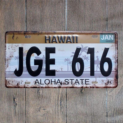 Plaque Vintage Hawaii