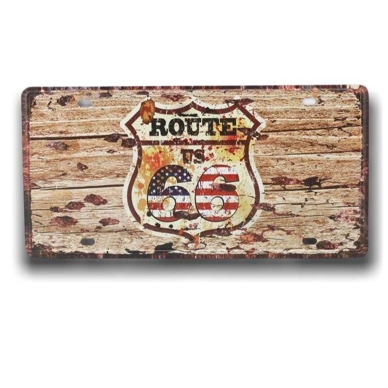 Placă Vintage Route 66