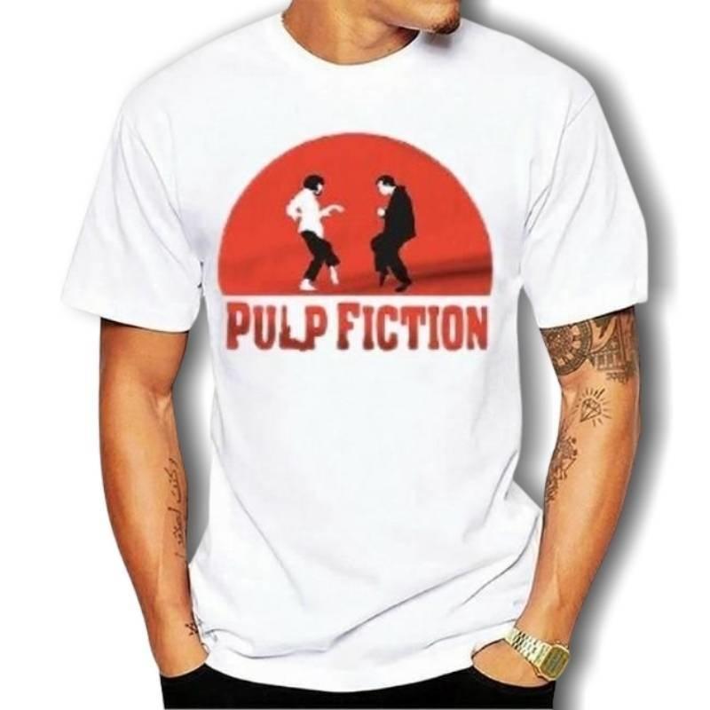 Tricou alb Vintage Pulp Fiction