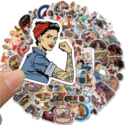 Stickers Vintage Pin Up Annees 50