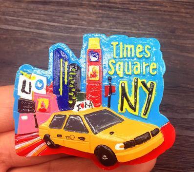 Stickers Vintage Taxi Jaune New York