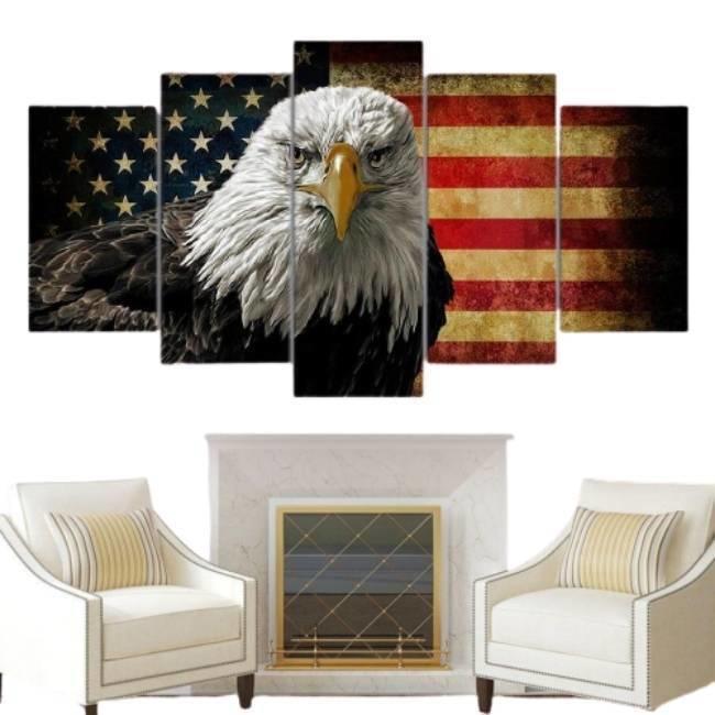 Pictură de epocă cu vultur regal