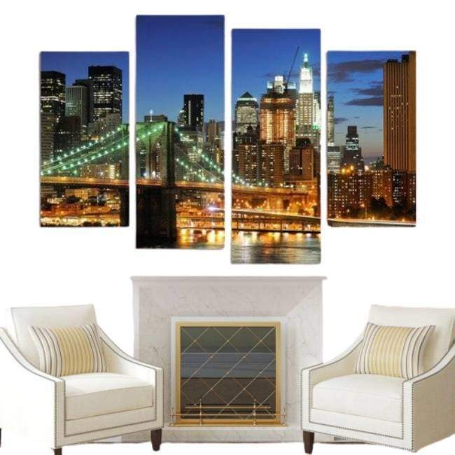 Pictură de epocă Podul Brooklyn