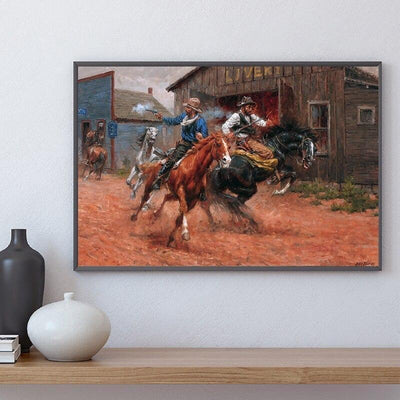 Tableau Vintage Cowboy Western