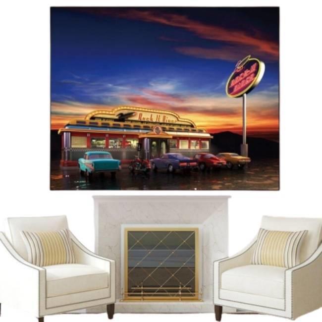 Pictură vintage American Diner