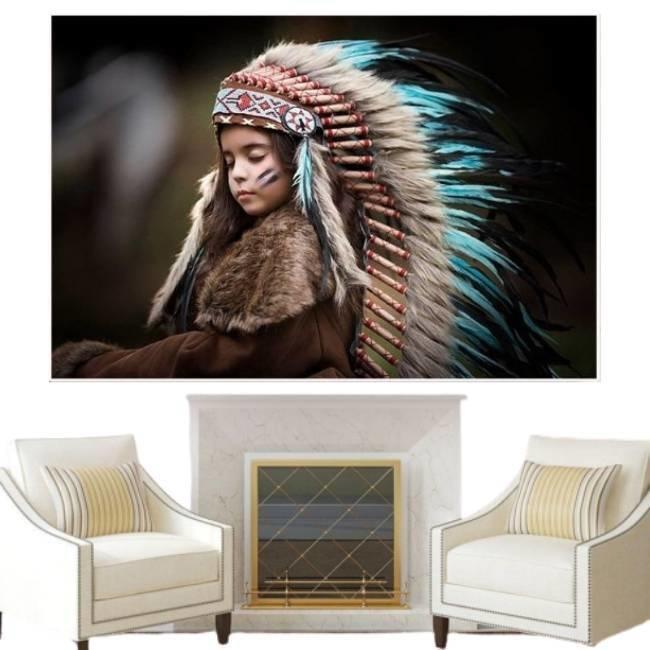 Pictură de copil indian de epocă