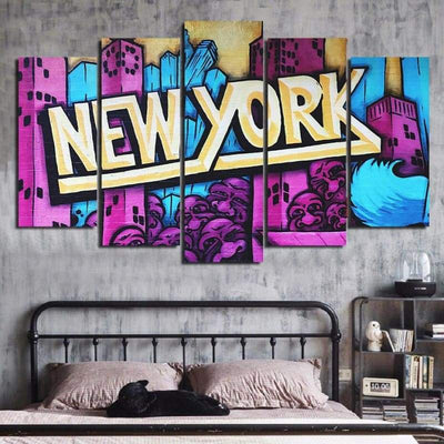 Tableau Vintage Graffiti New York