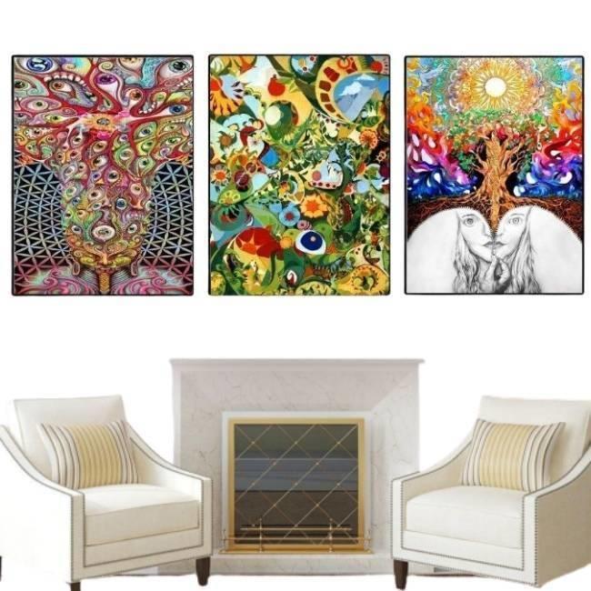 Pictură hippie de epocă