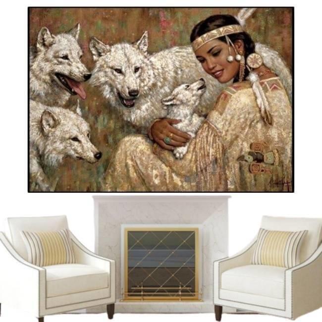 Pictură vintage indiană colorată