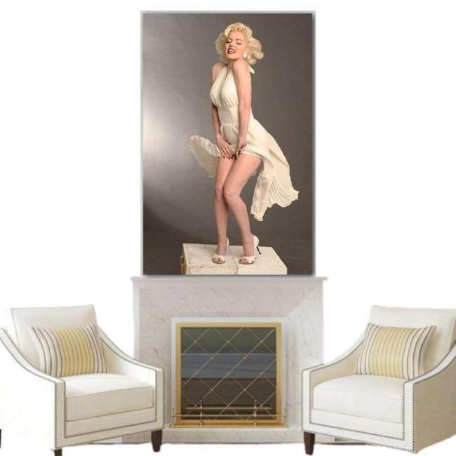 Pop Art Marilyn Monroe Ltd Edition Toile - 100 x 100 cm - Impression sur toile - Cadre