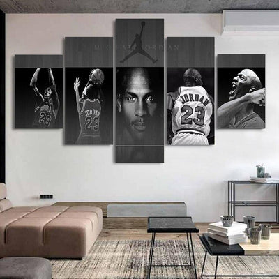 Tableau Vintage Michael Jordan Noir Et Blanc