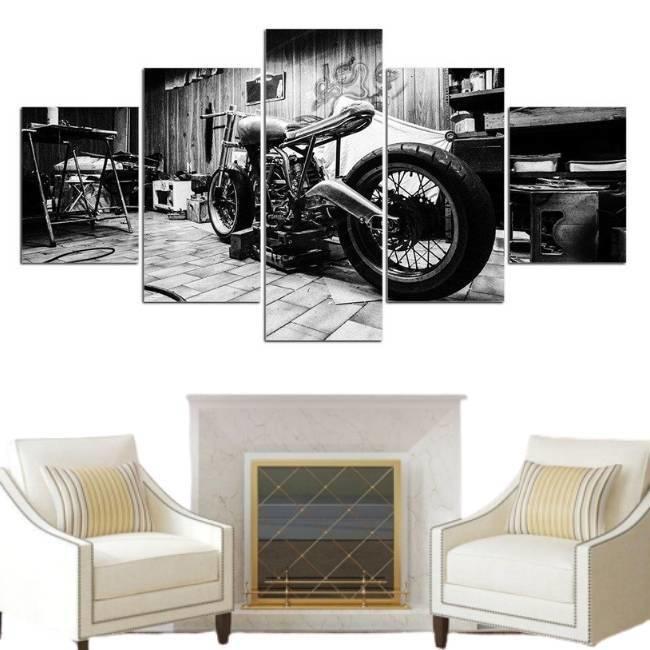 Vintage motorkerékpár festés