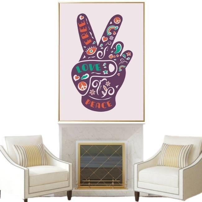 Pictură de epocă Peace And Love