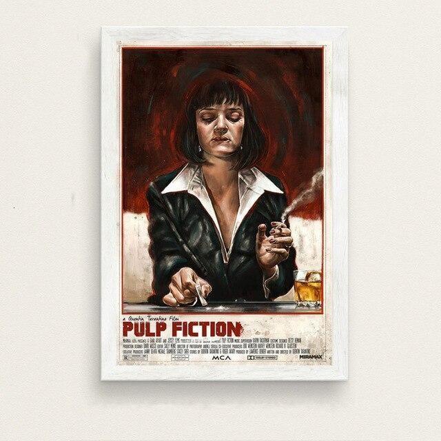 Affiche Pulp Fiction noir et blanc - Tableau cinéma