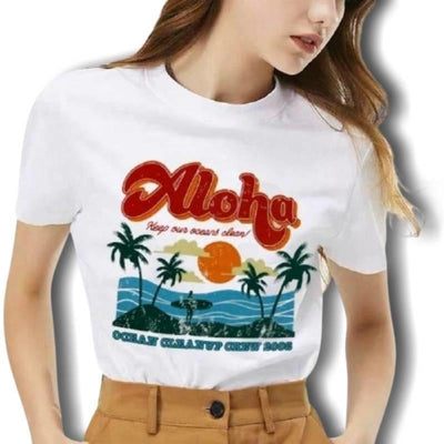 T-Shirt Vintage  Aloha Femme